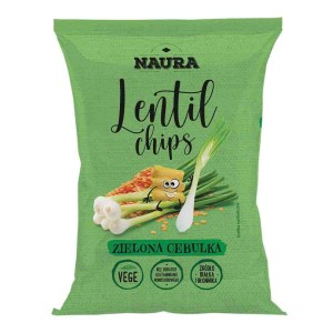 Chrupki z soczewicy Zielona Cebulka 70g - Naura