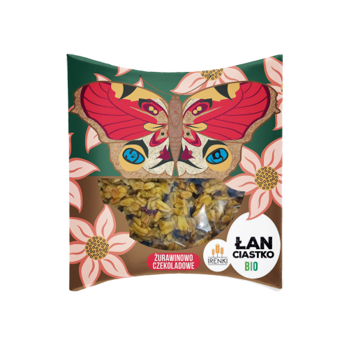 Ciastko ŁAN żurawinowo - czekoladowe BIO 40g - Irenki-3010