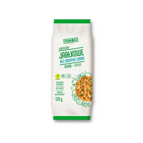 Ciastka jabłkowe bezglutenowe Dynia i Słonecznik bez cukru 120g - Frank&amp;Oil-3034