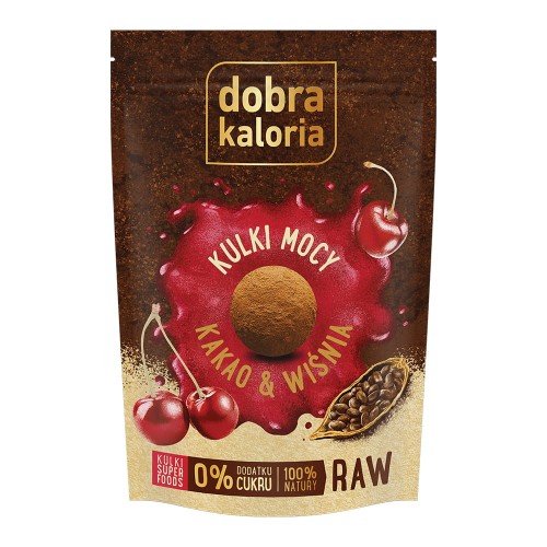 Kulki mocy Kakao - Wiśnia, bez cukru 58g - Dobra Kaloria-3038