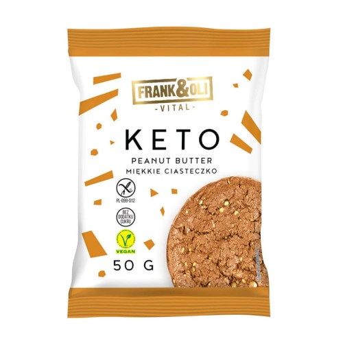 Ciastko miękkie bezglutenowe Keto Orzechowe bez cukru 50g - Frank&amp;Oli-3112
