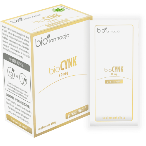 Cynk 30mg Premium, pozyskiwany z Morza Martwego, 20 saszetek - Bio Farmacja-3146