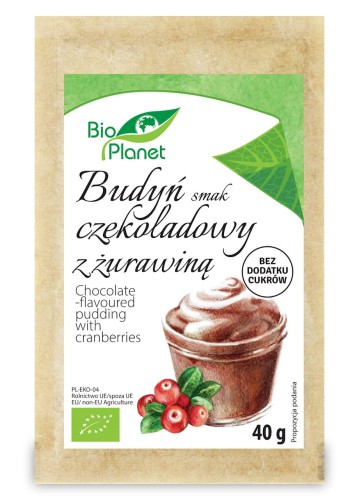 Budyń o smaku czekoladowym z żurawiną BIO 40g - Bio Planet-3168