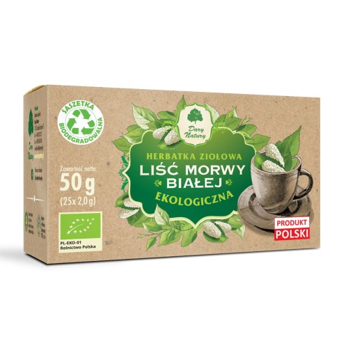 Morwa biała liść BIO (25x2g) 50g - Dary Natury-3262