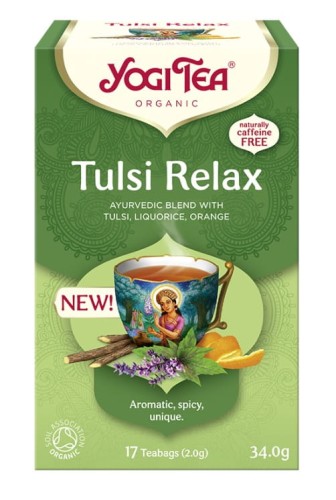 Herbatka Tulsi Relax z tulsi, lukrecją, pomarańczą BIO (17x1,9g) 32,3G - Yogi Tea-3271