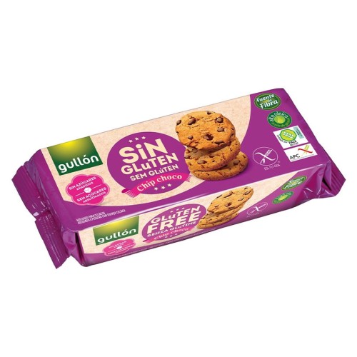 Ciastka bezglutenowe z kawałkami gorzkiej czekolady, bez dodatku cukrów 130g -  Gullón -3284