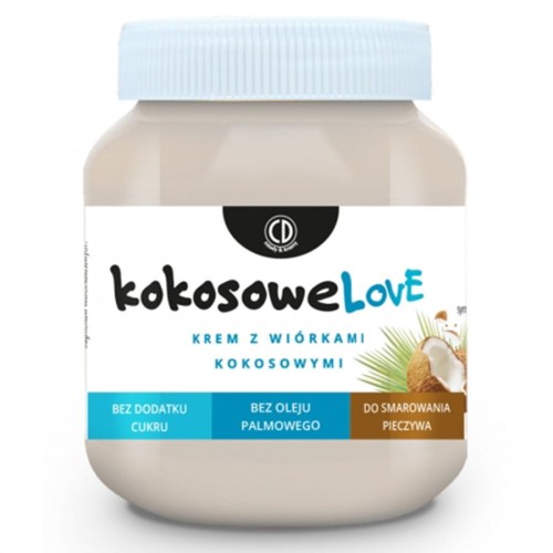 Krem z wiórkami kokosowymi bez dodatku cukru i oleju palmowego *Kokosowe Love* 320g – CD-3365