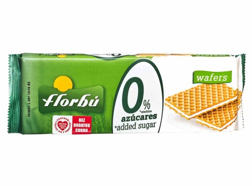 Wafelki nadziewane bez dodatku cukru 160g - Florbu-3404