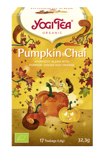 Ajurwedyjska herbata z dynią, imbirem i pomarańczą Pumpkin Chai, Czaj z dynią BIO 32,3 g (17szt x1,9g) - Yogi Tea-3449