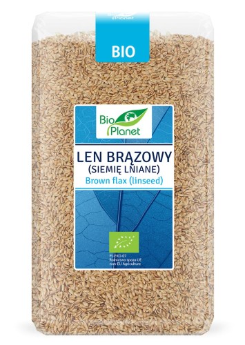 Len brązowy (siemię lniane) BIO 1kg - Bio Planet-3452