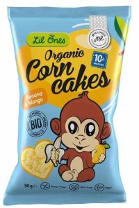 Chrupki kukurydziane * banan-mango* od 10 miesiąca bezglutenowe BIO 30g - McLloyds
