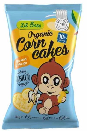 Chrupki kukurydziane * banan-mango* od 10 miesiąca bezglutenowe BIO 30g - McLloyds-3514