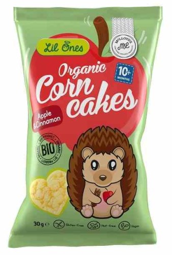 Chrupki kukurydziane *jabłko-cynamon* od 10 miesiąca bezglutenowe BIO 30g - McLloyds-3513