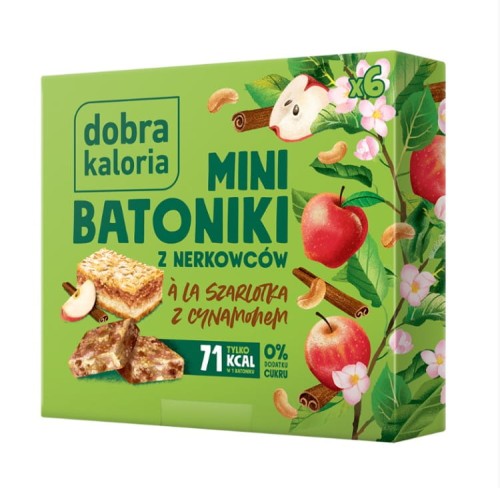 Batoniki z nerkowców *Szarlotka z cynamonem* 102g - Dobra Kaloria-3537