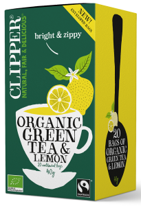 Herbata zielona z cytryną Fair Trade BIO 40g (20x2g) - Clipper