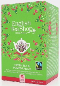 Herbata zielona z granatem i płatkami róży Fair Trade BIO 40g (20x2g) - English Tea Shop