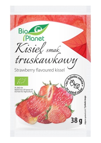 Kisiel o smaku truskawkowym z truskawkami BIO 38g - Bio Planet-3564