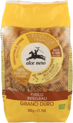 Makaron semolinowy razowy Fusilli BIO 500g  - Alce Nero-3593