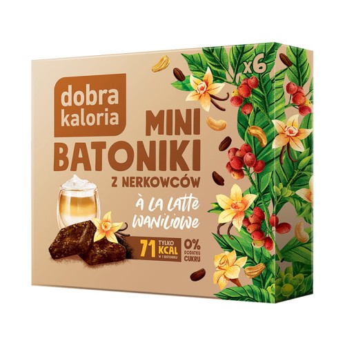 Minibatoniki z nerkowców *Latte waniliowe* 102g - Dobra Kaloria-3598