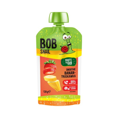 Bob Snail Smoothie * Banan - truskawka* bez dodatku cukru 120 ml-3616