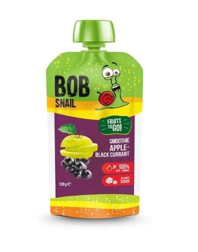 Bob Snail Smoothie * Jabłko-czarna porzeczka* bez dodatku cukru 120 ml-3617