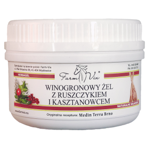 Żel Winogronowy z Ruszczykiem i Kasztanowcem 350g - Farm-Vix