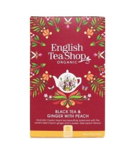 Herbata czarna z imbirem i brzoskwinią (20X2) BIO 40g - English Tea Shop