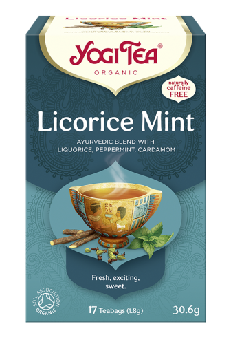 Ajurwedyjska Herbata z lukrecją i miętą LICORICE MINT BIO (17 x 1,8g) 30,6g - Yogi Tea-3778