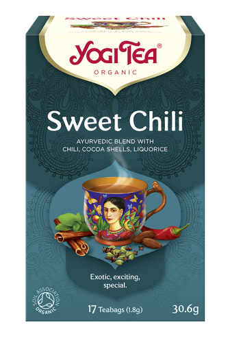 Ajurwedyjska Herbata SWEET CHILLI z łuskami kakaowymi, lukrecją BIO (17x1,8g) 30,6g - Yogi Tea-3779