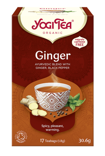 Ajurwedyjska Herbata GINGER z imbirem, czarnym pieprzem BIO (17x1,8g) 30,6g - Yogi Tea-3780
