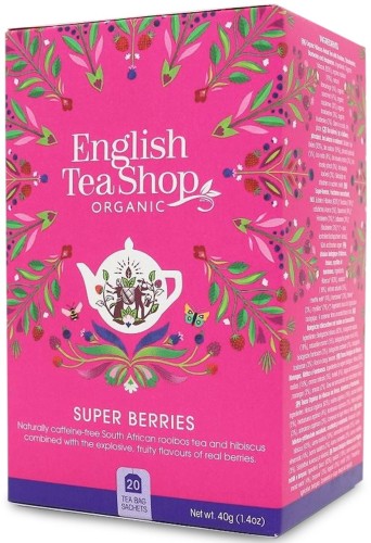 Herbatka z hibiskusem, Rooibos, truskawkami, borówkami i malinami BIO (20x2g) 40g - English Tea Shop-3781