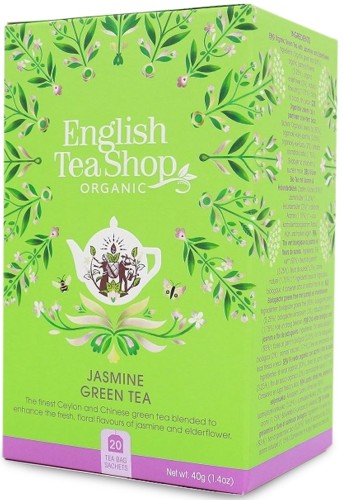 Herbata zielona z jaśminem i dzikim bzem BIO (20x2g) 40g - English Tea Shop-3782