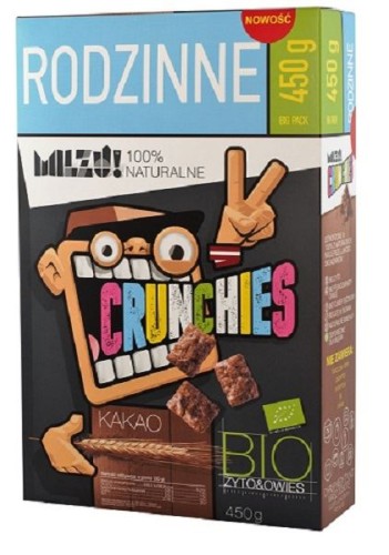 Crunchies żytnio-owsiane z kakao BIO 450g - Milzu-3793