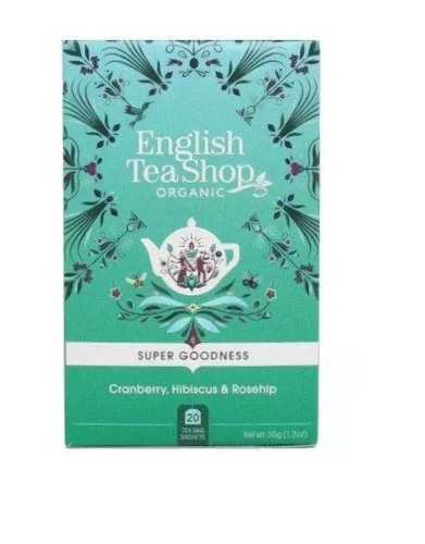 Herbatka ziołowa z hibiskusa z owocem dzikiej róży (20x1,75) BIO 35g - English Tea Shop-3805