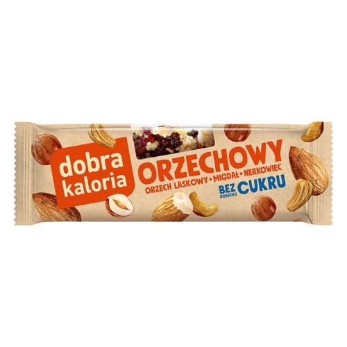 Baton orzechowy bez cukru 23g - Dobra Kaloria -3869