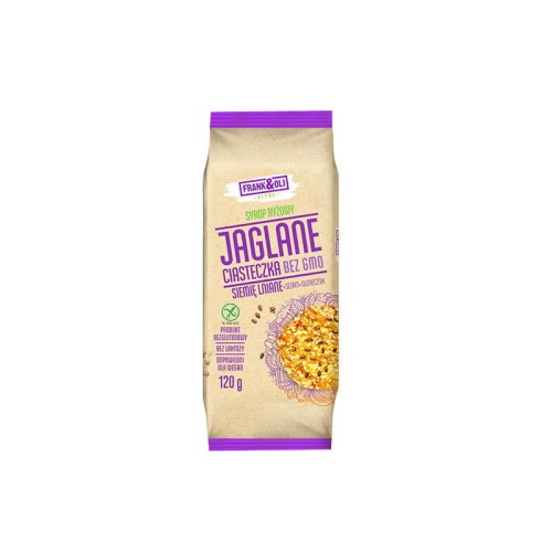 Ciasteczka jaglane *Siemię lniane/Słonecznik* bezglutnowe 120g - Frank&amp;Oli-3879