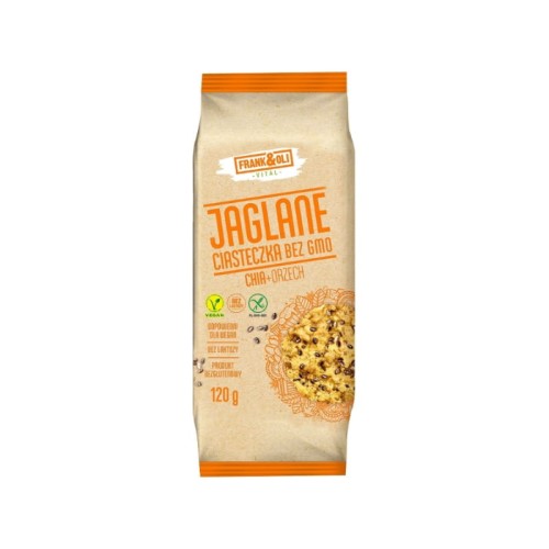 Ciasteczka jaglane Chia / Orzech bezglutnowe 120g - Frank&amp;Oli-3880