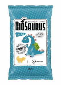 Chrupkikukurydziane Dinozaury z solą morską bezglutenowe BIO 50g -  BioSaurus
