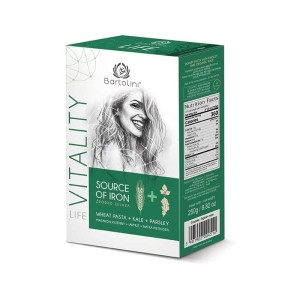 Makaron LIFE VITALITY Źródło żelaza z natką pietruszki 250g - Bartolini