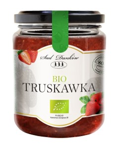 Truskawka 80%, bez dodtaku cukrów, BIO 260g – Sad Danków