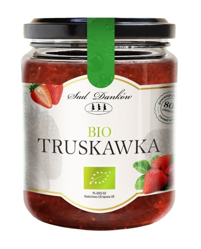 Truskawka 80%, bez dodtaku cukrów, BIO 260g – Sad Danków-3911