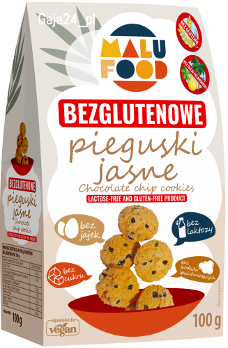 Ciastka *Pieguski jasne* bezglutenowe, bez dodatku cukru 100g - MALU FOOD-3933