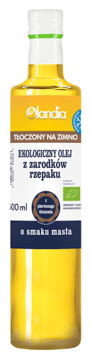 Olej z zarodków rzepaku o smaku masła tłoczony na zimno BIO 500ml - Olandia-3961
