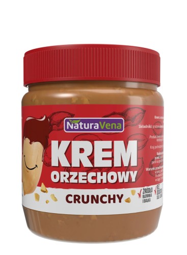 Krem orzechowy Crunchy 100% bez dodatku soli i cukrów 340g - Naturavena-3966