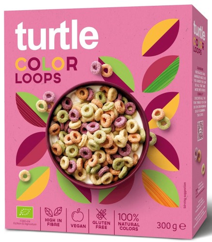 Krążki zbożowe kolorowe bezglutenowe BIO 300g - Turtle-3970