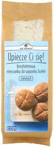 Mieszanka do wypieku bułek ciemnych bez dodatku cukrów bezglutenowa 400g – Pięć Przemian