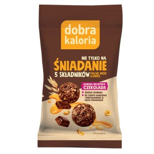 Przekąska owsiana Kulki z gorzką czekoladą i orzechami 40g - Dobra Kaloria