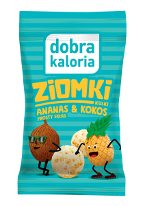Kulki Ziomki *Ananas & Kokos* bez dodatku cukrów 24g - Dobra Kaloria