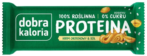 Baton proteinowy *Krem orzechowy &amp; sól* bez dodatku cukrów 45g - Dobra Kaloria-3999