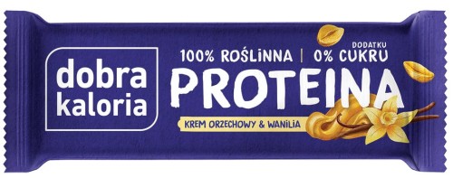 Baton proteinowy *Krem orzechowy &amp; wanilia* bez dodatku cukrów 45g - Dobra Kaloria-4000
